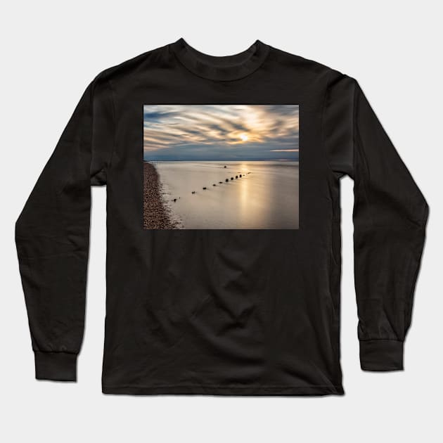 Sunset at Brancaster, Norfolk Long Sleeve T-Shirt by Reg-K-Atkinson